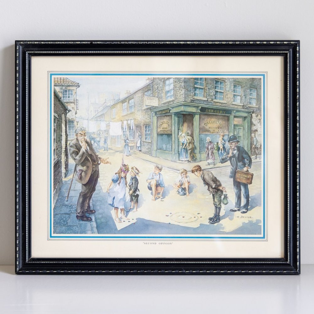 H. Devine Second Opinion Artwork Print Black Frame 8"x10"